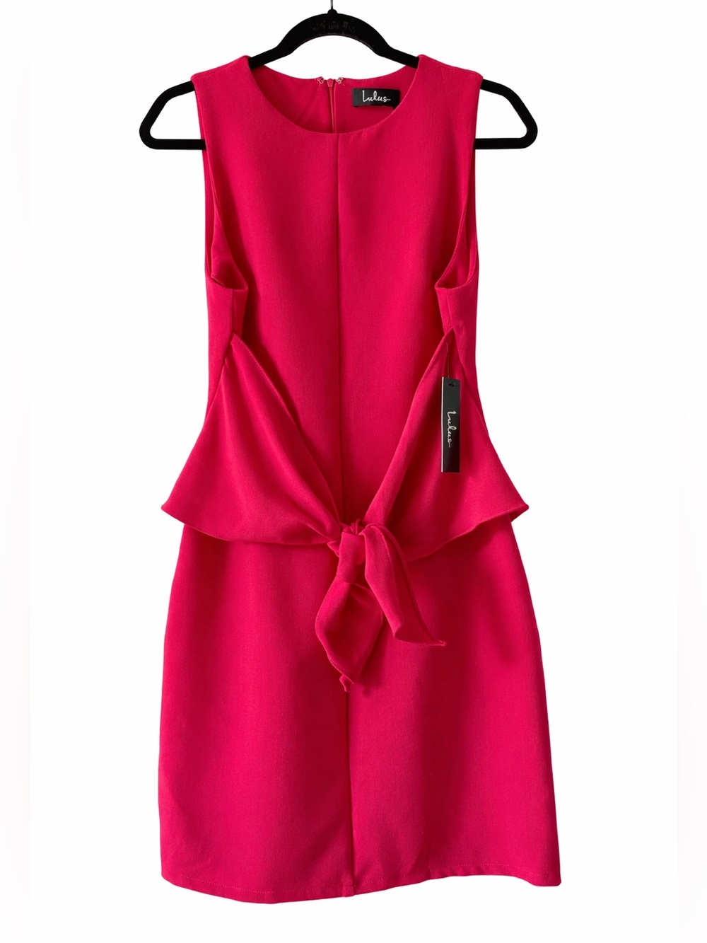 NWT Lulu's Pink Tie-Front Sleeveless Mini Dress Size Medium